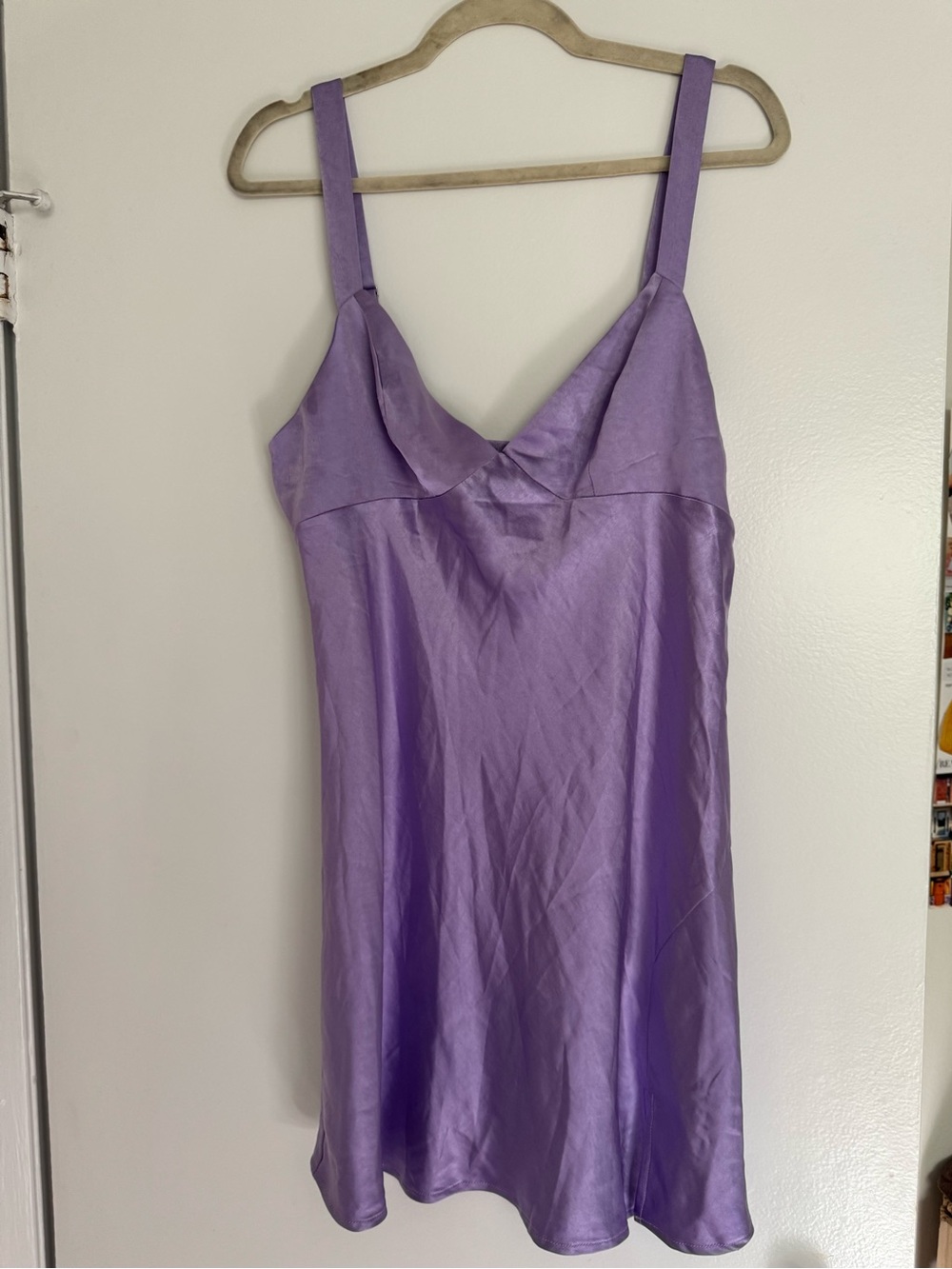 Lilac Satin Slip Dress
